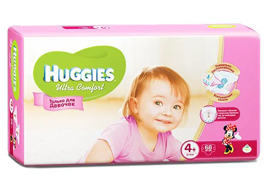 Scutece Huggies Ultra Comfort Giga 4+ Girl (10-16 kg), 68 buc. foto