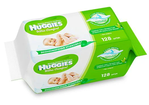 image for Servetele umede Huggies Ultra Comfort Aloe, 128 buc. foto
