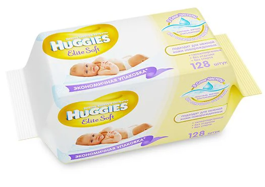 image for Servetele umede Huggies Elite Soft, 128 buc. foto