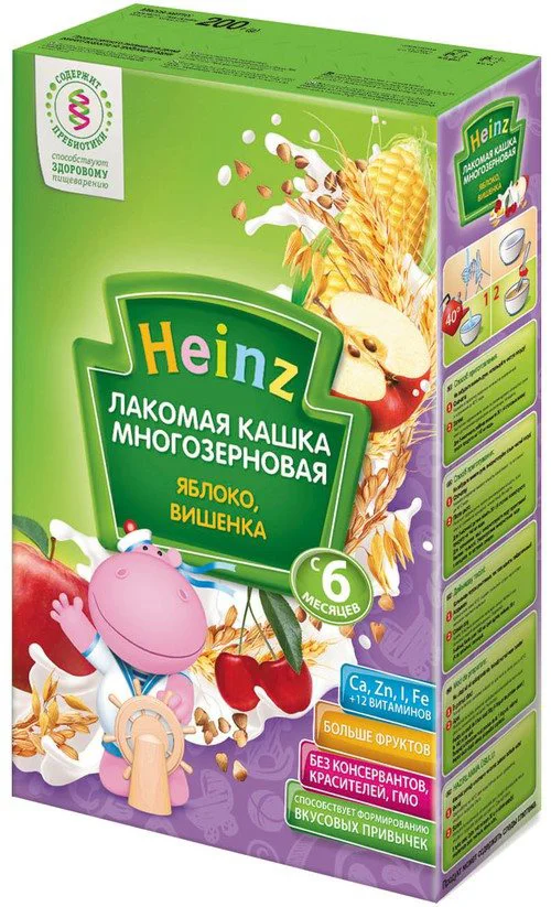 Terci Heinz din cereale cu mere si visine (6+ luni), 200g foto