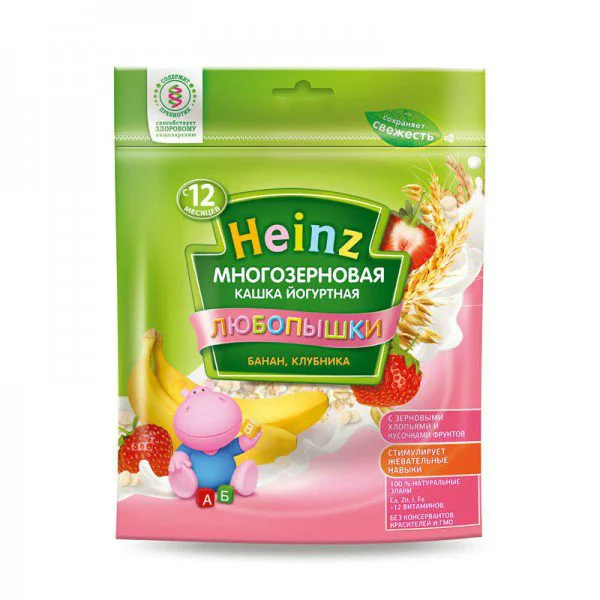 Terci Heinz din cereale cu iaurt, banane si capsuni (12+ luni), 200g foto