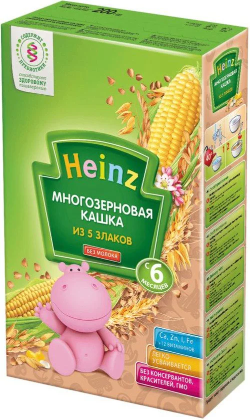 Terci Heinz din 5 tipuri de cereale (6+ luni), 200g foto