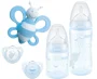 Подарочный набор из 5 предметов NUK Baby Blue (2 бутылочки, 2 пустышки и игрушка) foto