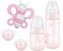 Подарочный набор из 5 предметов NUK Baby Rose (2 бутылочки, 2 пустышки и игрушка) foto