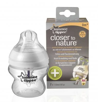 Бутылочка Tommee Tippee антиколиковая, с индикатором температуры питания, (0+ мес.), 150 мл