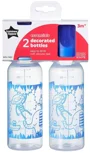 Бутылочка Tommee Tippee Basics с рисунком (3+ мес.), 250 мл, 2 шт.