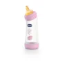 Biberon din plastic Chicco Girl cu tetina din latex inclinata, 250 ml foto