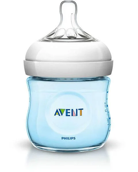 Biberon Philips AVENT pentru hranire naturala, albastru, 125 ml