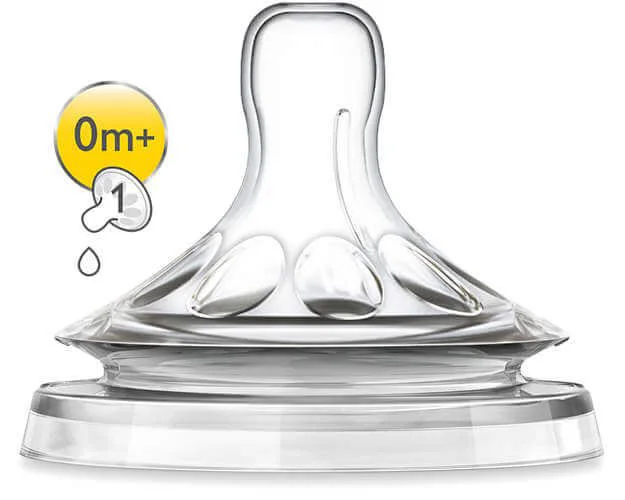image for Tetina Philips AVENT Natural, 2 buc., flux pentru nou-nascuti (0+ luni) foto