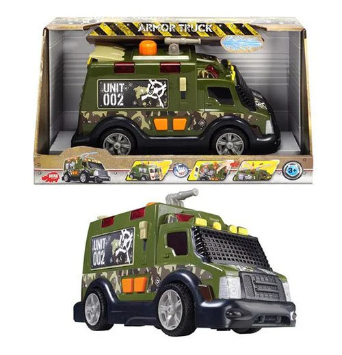 image for Camion Dickie Military cu sunet si lumina, 33 cm foto