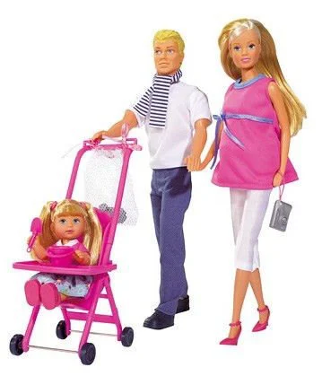 Set de jucarie Simba Steffi, Familie fericita, 30 cm foto