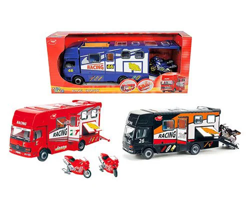 image for Camion Dickie cu 2 motociclete, 3 modele foto