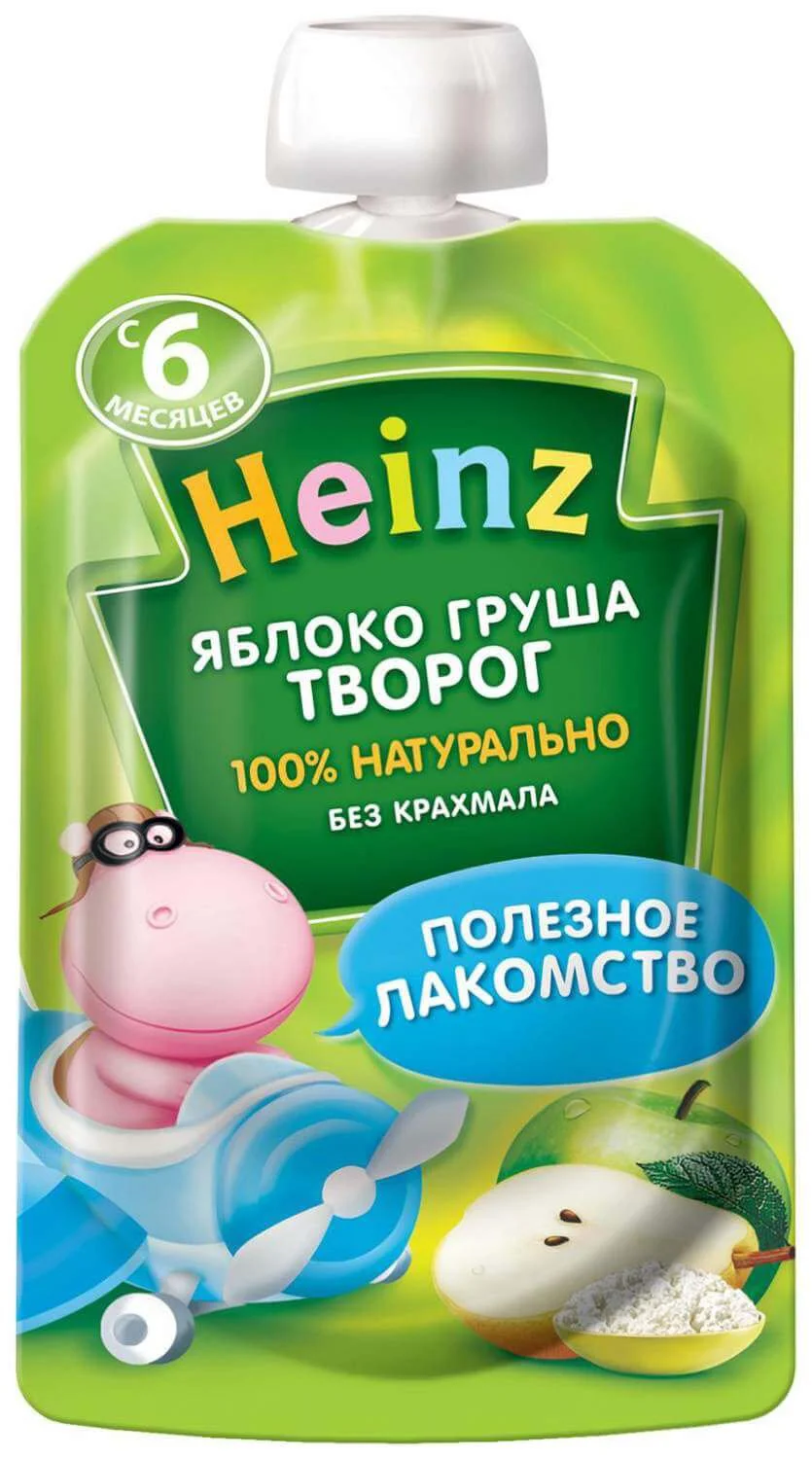 image for Piure Heinz de mere si pere cu branzica (6+ luni), 90 g foto