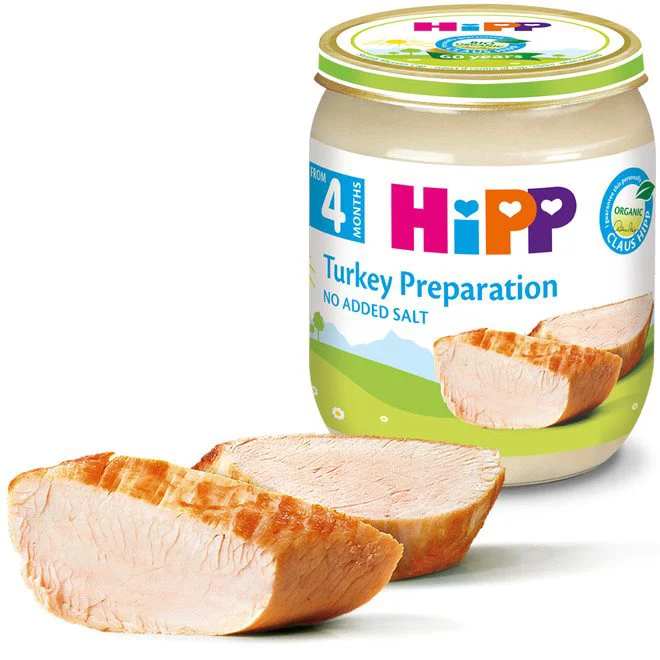 Piure HiPP din carne BIO de curcan (4+ luni), 125 g