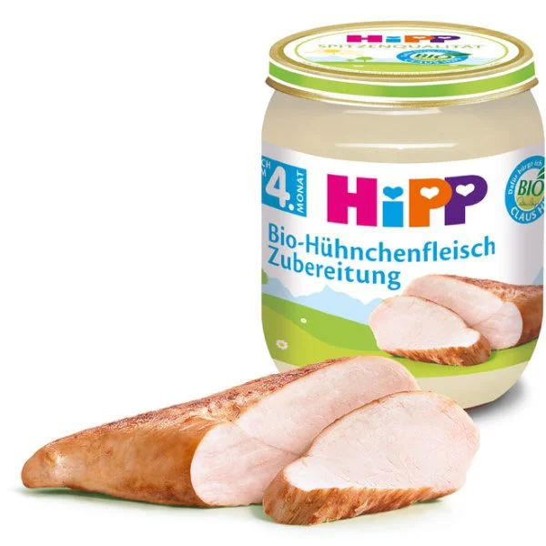 Piure HiPP din carne BIO de gaina (4+ luni), 125 g