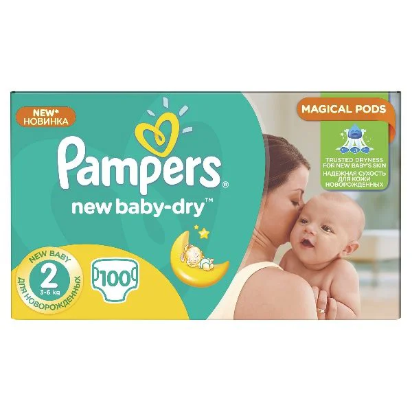 Scutece Pampers New Baby 2 Mini (3-6 kg), 100 buc. foto
