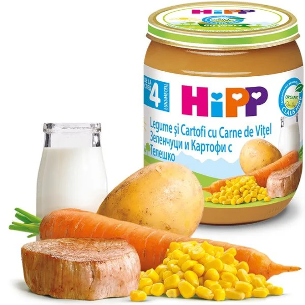 Piure HiPP din legume cu cartofi si vitel (4+ luni), 125 g foto