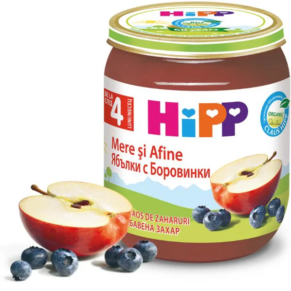 Piure HiPP din mere si afine (4+ luni), 125 g foto