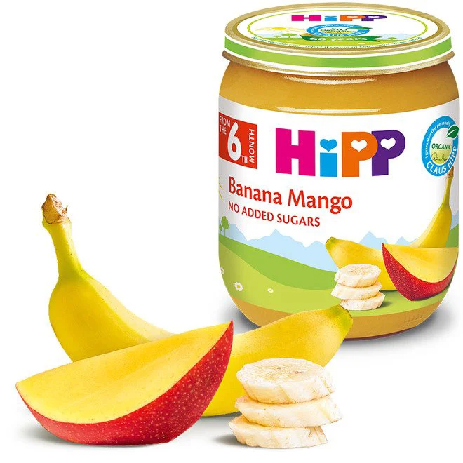 Пюре HiPP из бананов и манго (6+ мес.), 125 г