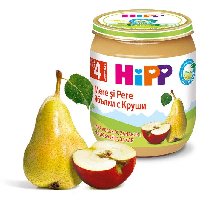 Piure HiPP din mere si pere (4+ luni), 125 g foto