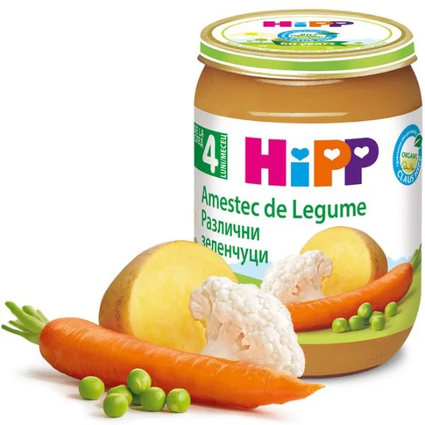 Piure HiPP Amestec de legume (4+ luni), 190 g foto