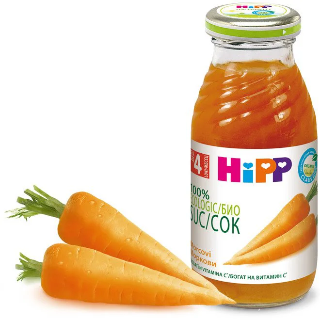 Сок Hipp морковный (4+ мес.), 200 мл