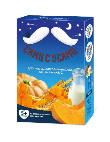 Terci cu lapte Sami s Usami de grau cu dovleac (6+ luni), 200 g foto