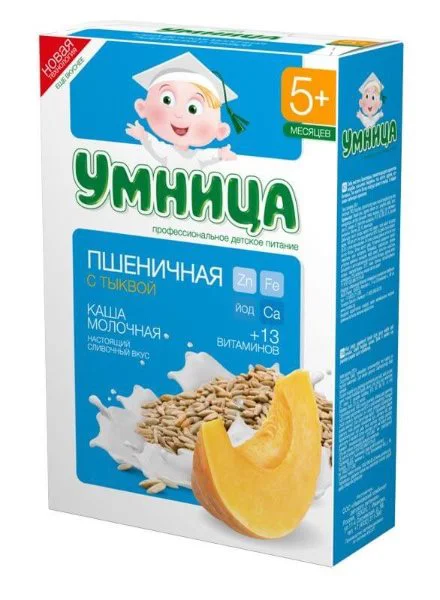 Terci cu lapte Umnitsa de grau cu dovleac (5+ luni), 200 g foto