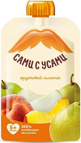 Пюре Сами с Усами фруктовый салатик (5+ мес.), 100 г foto