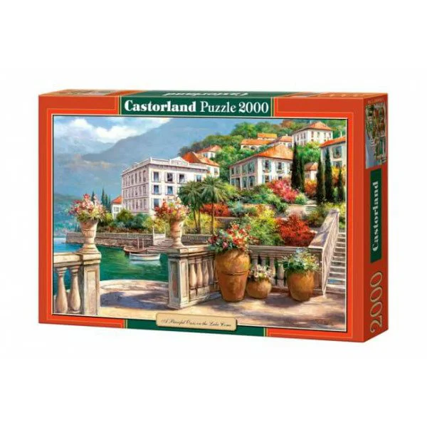 Puzzle Castorland A Peaceful Oasis on The Lake Como, 2000 piese foto