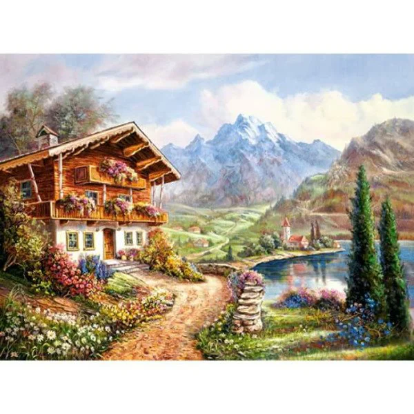 Puzzle Castorland High Country Retreat, 2000 piese foto