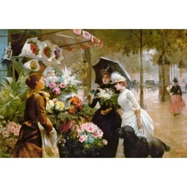 Puzzle Castorland Flower Stand in Paris, 1000 piese foto