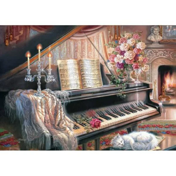 Puzzle Castorland Sonata By Firelight, Judy Gibson, 1000 piese foto