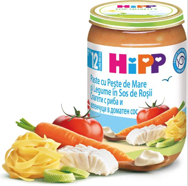 Пюре HiPP Спагетти с рыбой и овощами в томатном соусе (12+ мес.), 220 г foto
