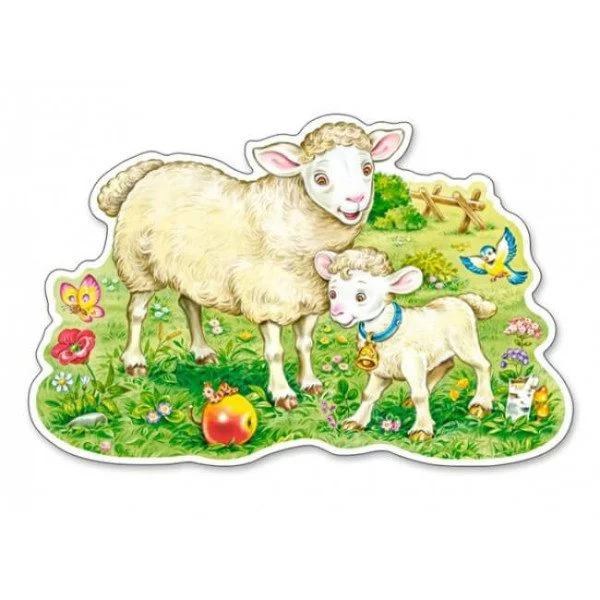 Puzzle Castorland A Lamb with his Mom, 12 piese foto