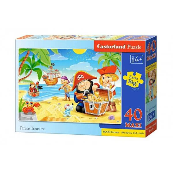 Puzzle Castorland Pirate Treasure, 40 piese foto