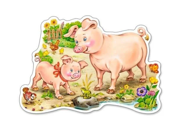 Пазл Касторланд A Piggy with Mom, 15 MIDI эл. foto