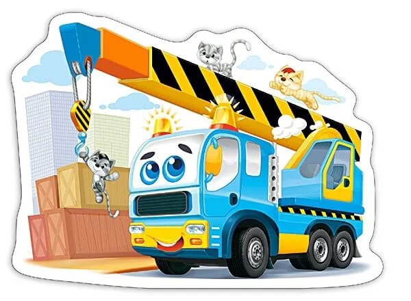 Puzzle Castorland Funny Crane Truck, 15 MIDI piese foto
