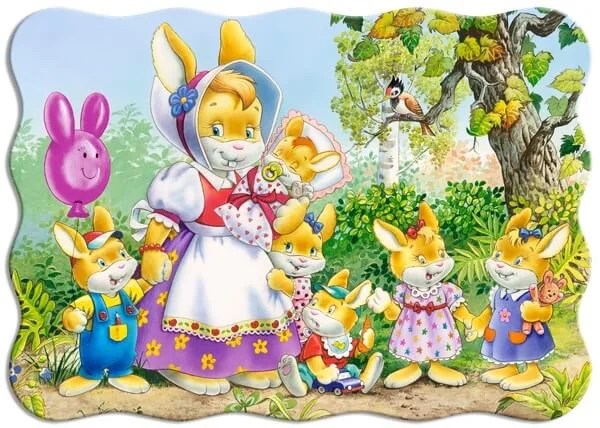 Puzzle Castorland Familia de iepurasi, 30 MIDI piese foto