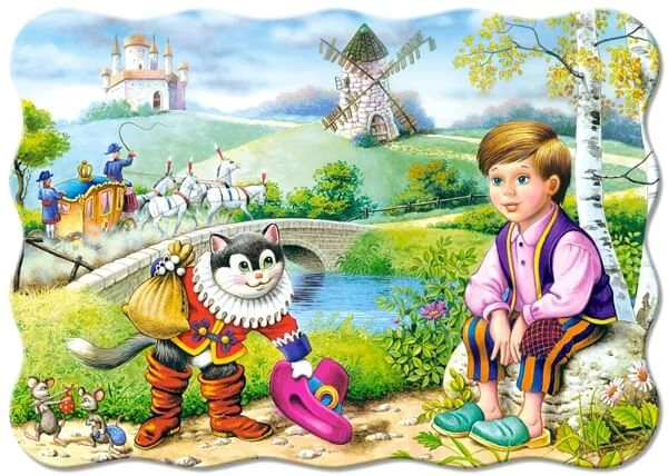 Puzzle Castorland Motanul incaltat, 30 MIDI piese foto