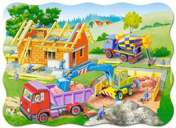 Puzzle Castorland Building a house, 30 MIDI piese foto