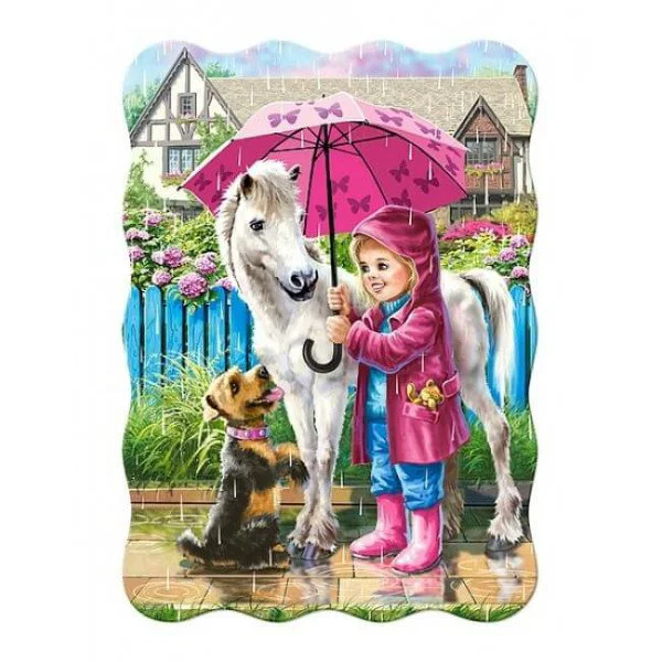 Puzzle Castorland Rainy Day with Friends, 30 MIDI piese foto