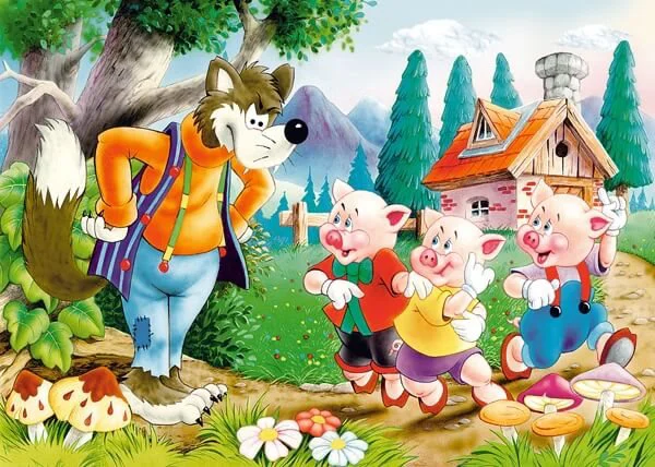 Puzzle Castorland Three Little Pigs, 60 MIDI piese foto