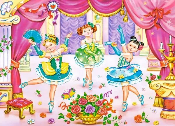 Puzzle Castorland Little Ballerinas, 60 MIDI piese foto