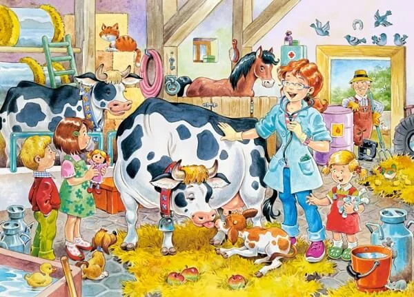 Puzzle Castorland Vet at the Farm, 60 MIDI piese foto