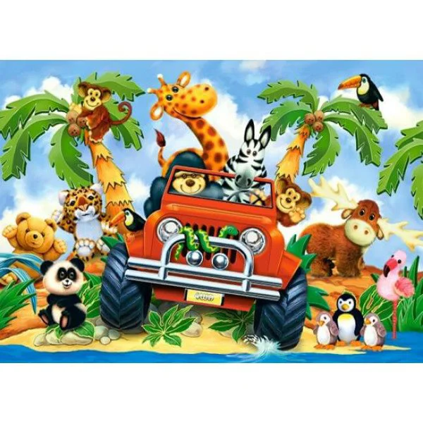 Puzzle Castorland Softies on Safari, 60 MIDI piese foto