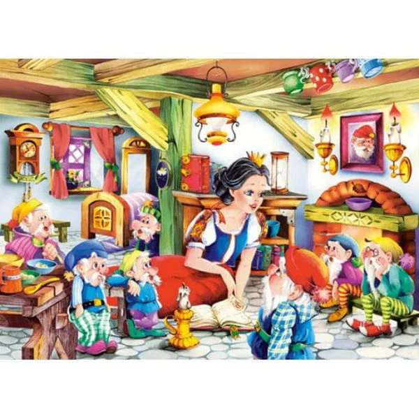 Puzzle Castorland Alba ca Zapada si cei 7 pitici, 60 MIDI piese foto