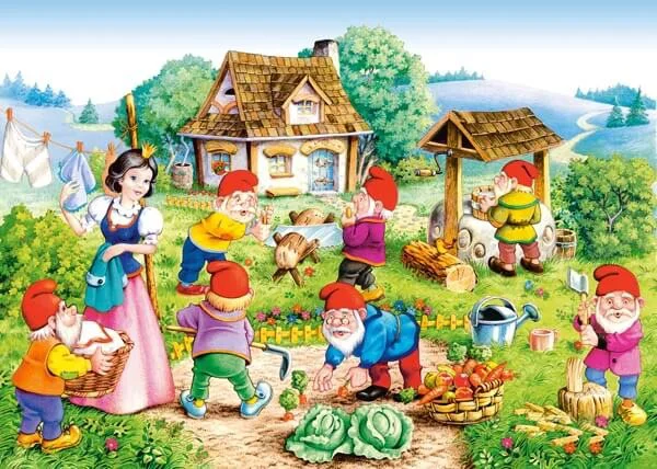 Puzzle Castorland Snow White and the Seven Dwarfs, 120 MIDI piese foto
