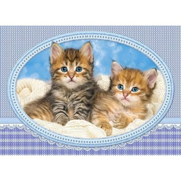 Puzzle Castorland Kittens Curling up on a Blanket, 120 MIDI piese foto