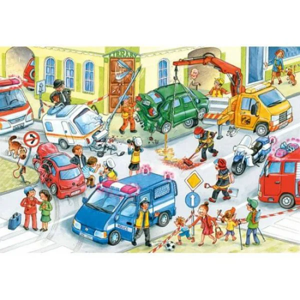 Puzzle Castorland Road Collision, 120 MIDI piese foto